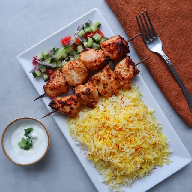 Chicken Kabab Plate.