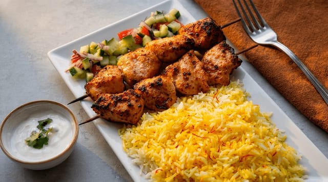 Chicken Kabab Plate.