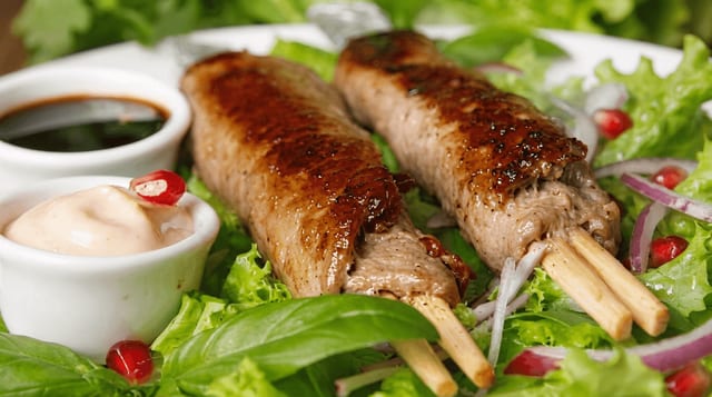 Beef Kabab Plate.
